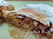 Una foto de relleno de strudel