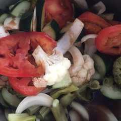 Una foto de Verduras al cocidas