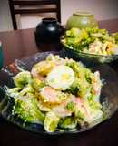 Ensalada de Camarones, brócoli y huevo cocido Japonés EBITOBROCORINOSALAD🇺🇾🇯🇵海老とブロッコリーと茹で卵のサラダ