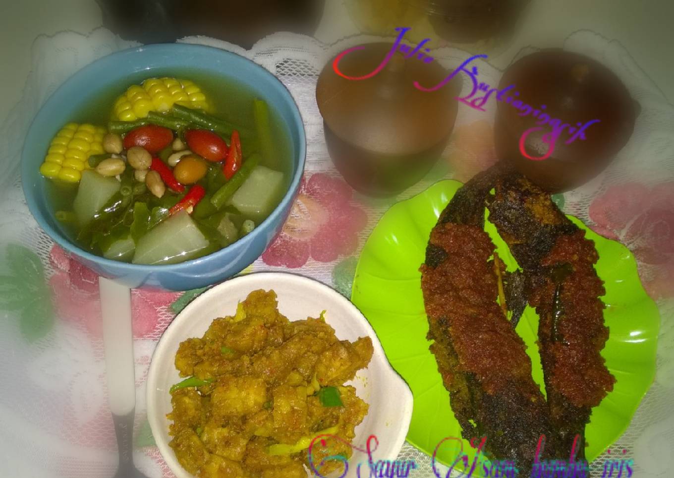 Potongan sayuran berbumbu