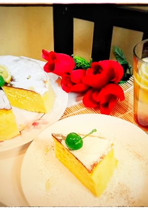 Foto resep Japanese catton cheese cake with lemon zest