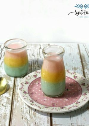 Foto resep Pudding Susu Pelangi