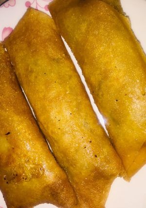 A picture of Chicken vegetable roll.