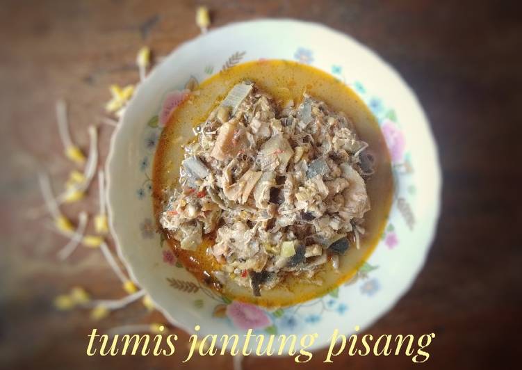 Cara Gampang mengolah Tumis Jantung Pisang Anti Gagal