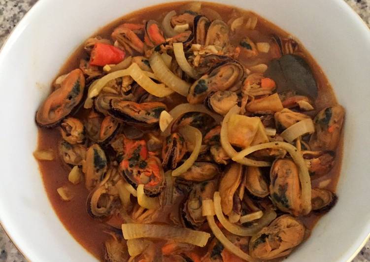 Kerang hijau saos padang