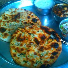 A picture of No oven no tandoor Stuffed Paneer kucha with wheat flour.