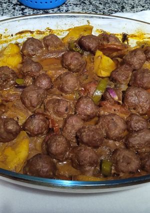 صورة لوصفة صنييه كفته بالبطاطس