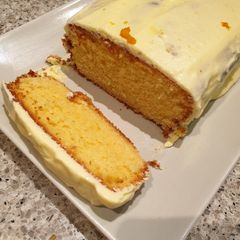 Orange cake with Orange icing A picture of Orange cake with Orange icing.