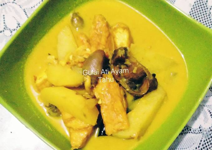 Bagaimana Menyiapkan Gulai Ati Ayam Tahu, Bisa Manjain Lidah