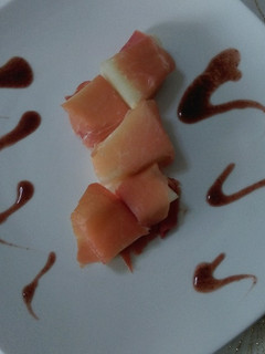 Una foto de Jamón con Melón