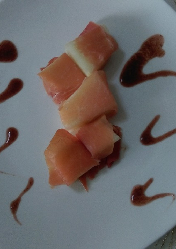 Una foto de Jamón con Melón