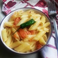 A picture of Penne rigate ala vodka pasta.