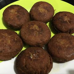 A picture of 3 spice Chicken Shami Kababs.