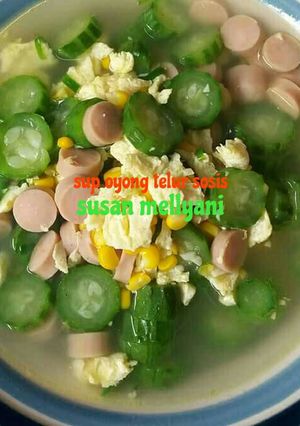 Foto resep Sup oyong telur sosis
