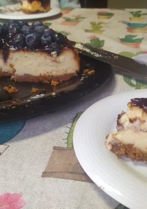 Una foto de Tarta de queso sin lactosa