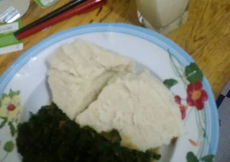 Recipe of Speedy Ugali and veges