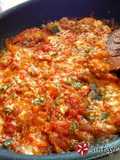 Bouyiourdi in a small frying pan