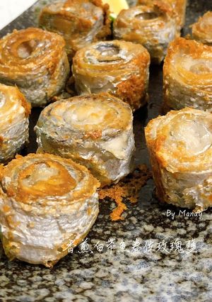 香煎白帶魚卷佐玫瑰鹽 的食譜成品照片