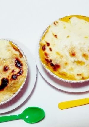 A picture of Pumpkin cheese gratin.