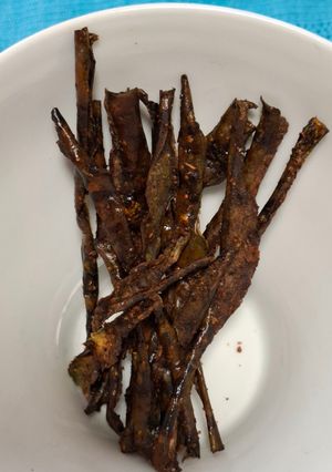 Una foto de Cáscaras de pepino en air fryer