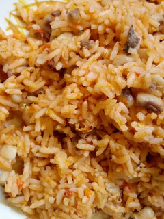 A picture of Rice and beans.
