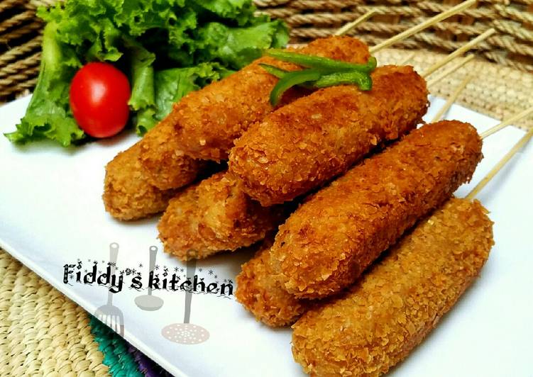 Steps to Make Super Quick Homemade Yam kebabs with chicken