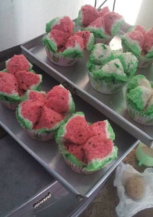 Foto resep Bolu kukus semangka merekah