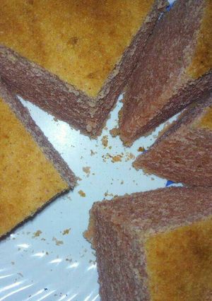 A picture of Home baked strawberry cake.