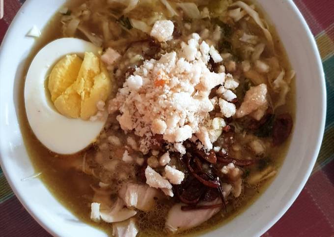 Soto lamongan kuah kuning koya gurih2 krenyessss