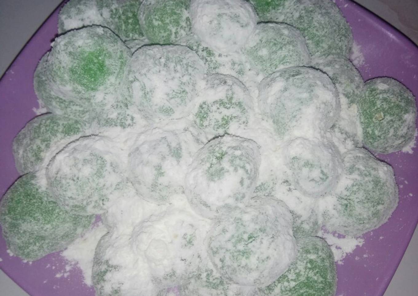 Resep Mochi pandan isi kacang nyumy ala neng Nissa ?
