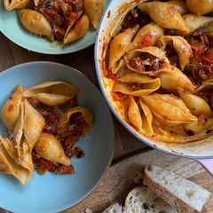 A picture of Chorizo pasta.