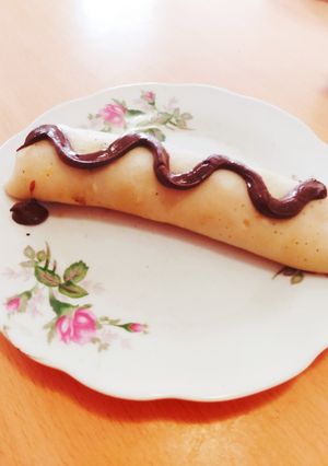 Una foto de Panqueques con pera(en licuadora)