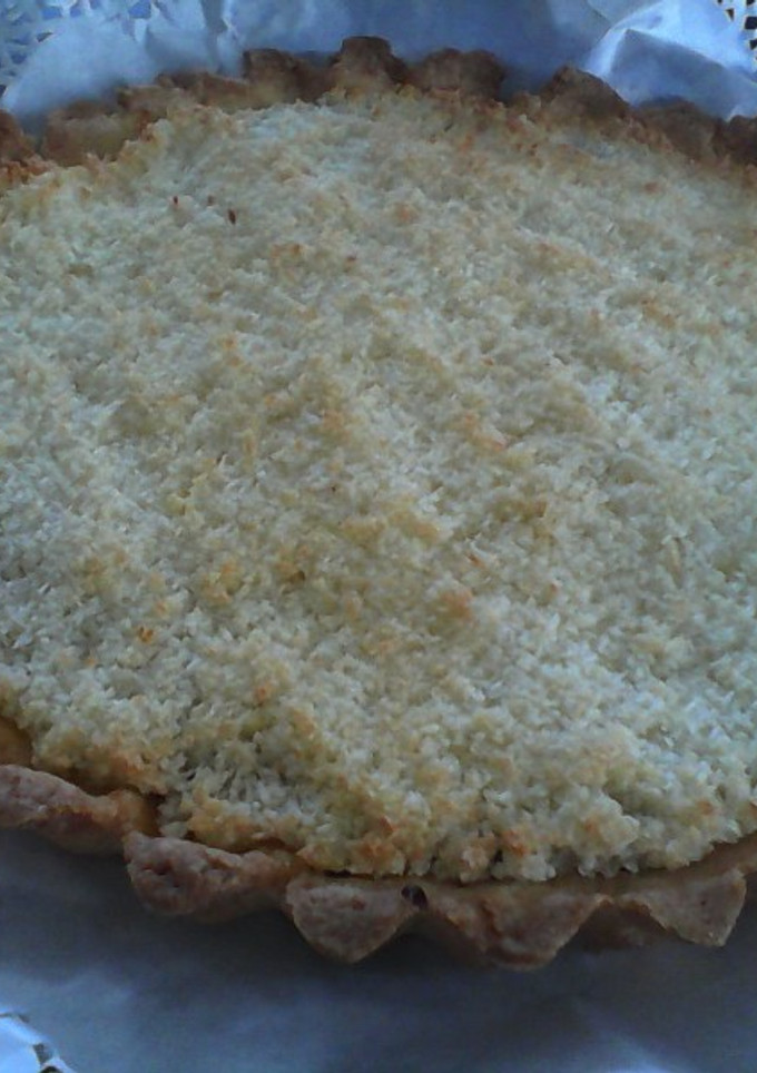 Una foto de Tarta de coco y dulce de leche sin gluten