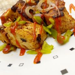 A picture of Pan grilled tofuu.