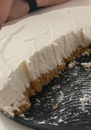 Sütés nélküli sajttorta cukor- és laktózmentesen recept fotója