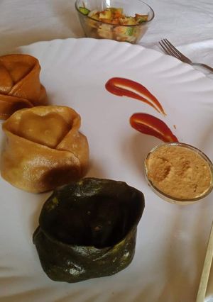 A picture of Steamed Paneer wheat flour Momos.