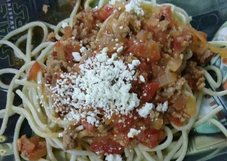 Spaghetti tipo boloñesa🍝