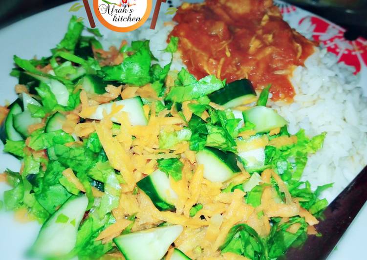 Simple Way to Make Speedy Shinkafa da miya da salad