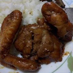 A picture of Teriyaki chicken - dry fry.