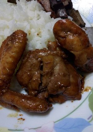 A picture of Teriyaki chicken - dry fry.