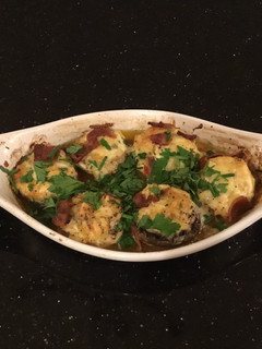 A picture of Crab Stuffed Mushrooms.