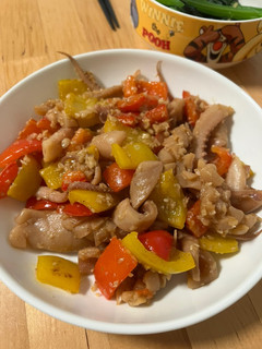 甜椒炒魷魚 的食譜成品照片