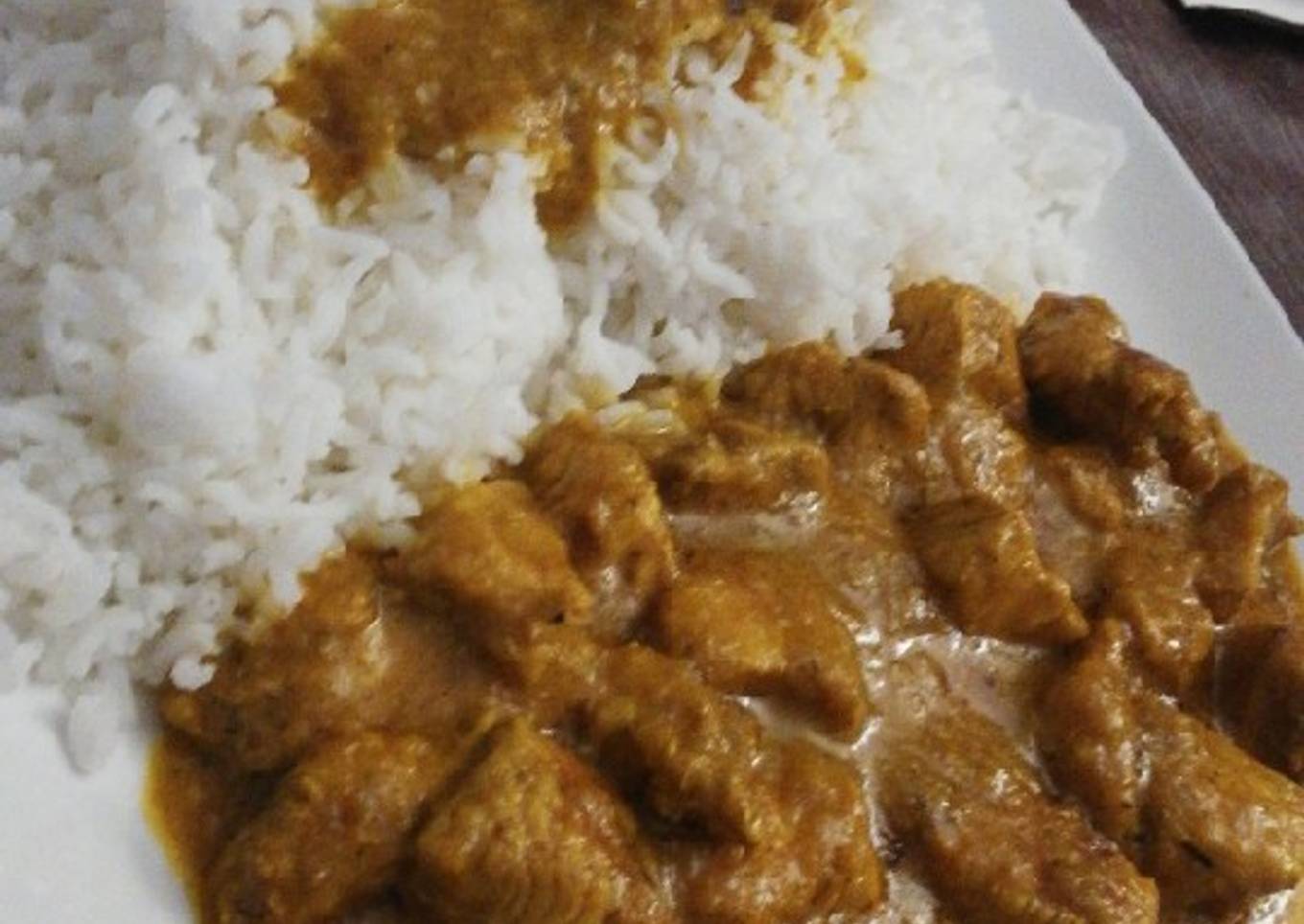 ¡Pollo al curry con leche de coco y arroz basmati! 🍛