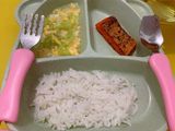 Salmon dan Sayur Gambas (Oyong) Telur Anak 1 Tahun+