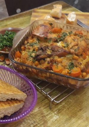 Une photo de Gratin de chou-fleur aux pois chiches