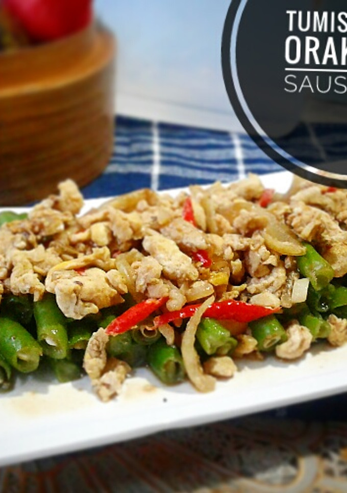 Foto resep Tumis buncis orak-arik saus tiram