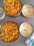 Veg Masala bhath and Cucumber Carrot Raita