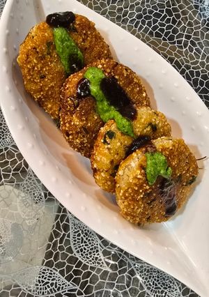 A picture of Makhana sabudana tikki.