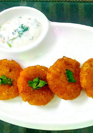 A picture of Sago & potato cutlets.