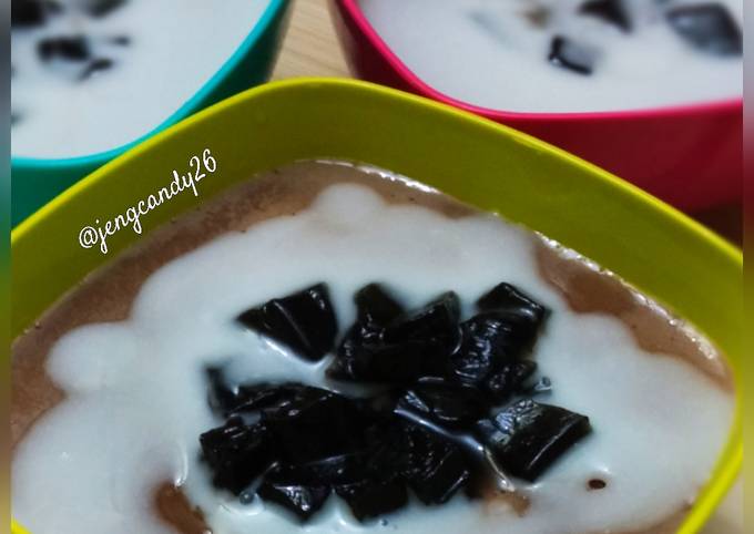 212.Puding Cappuccino cingcau vla susu pandan